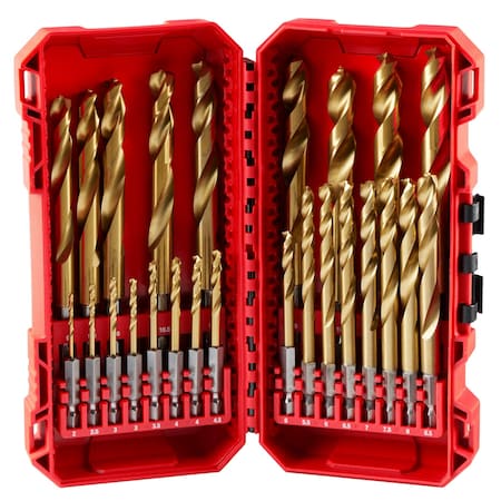 Milwaukee Tool SHOCKWAVE Impact Duty™ RED HELIX™ Titanium Metric Drill Bit Set - 25PC 48-89-4861